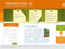 Tablet Screenshot of iskolaszolga.hu